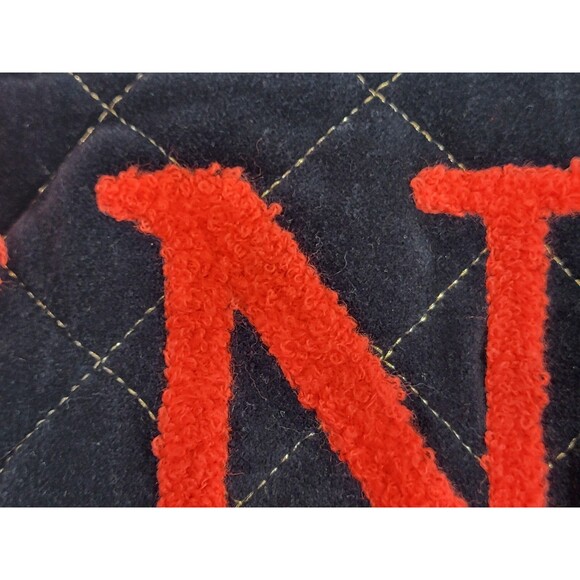 Macchia di Ruggine Black‎ & Orange Velvet Quilted Zip Pouch Bag Purse Clutch EUC - Picture 3 of 9